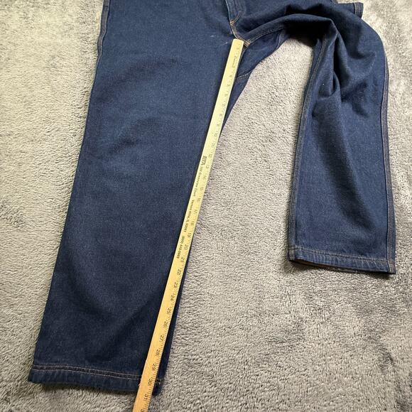 Duluth Trading Ballroom Jeans Relaxed Mens 40x30 Heavy Denim Dark Wash Gussetted - Picture 6 of 9